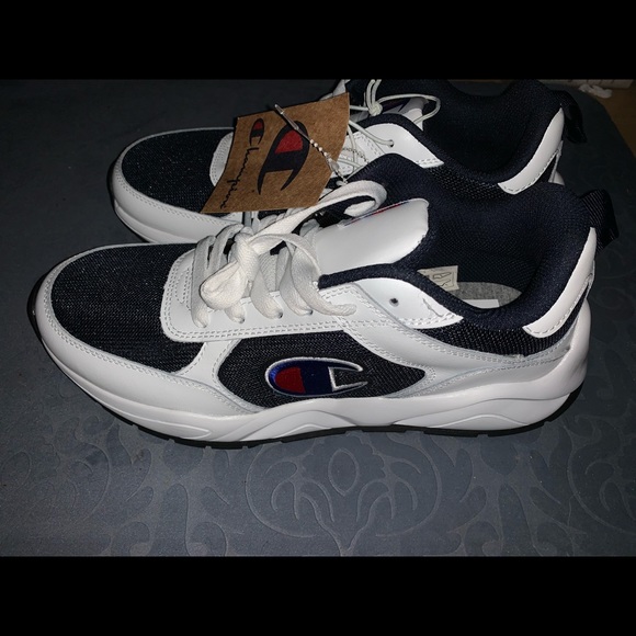CHAMPION Men's 93 Eighteen Sneaker Shoes CP101543M Size 10 White Navy - Main Image